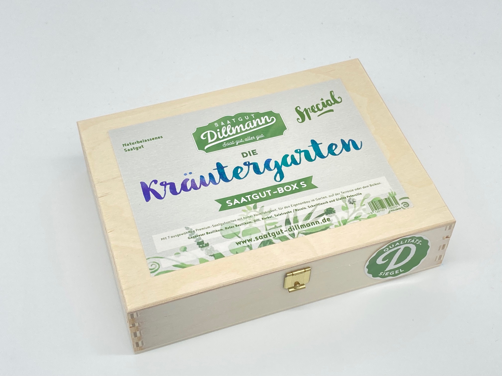 Kräutergarten Saatgut-Box S (Holzbox)
