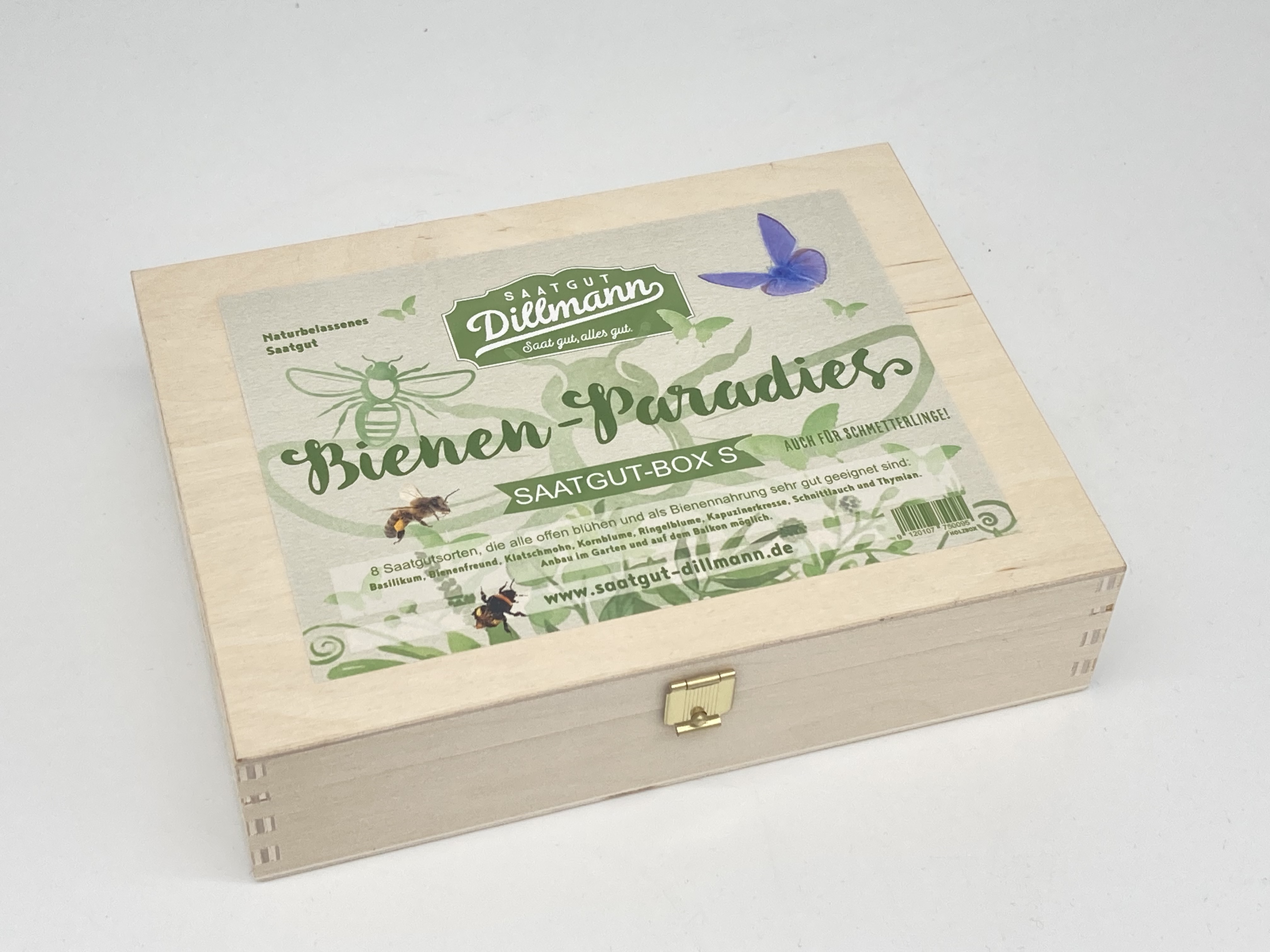 Bienen-Paradies Saatgut-Box S (Holzbox)