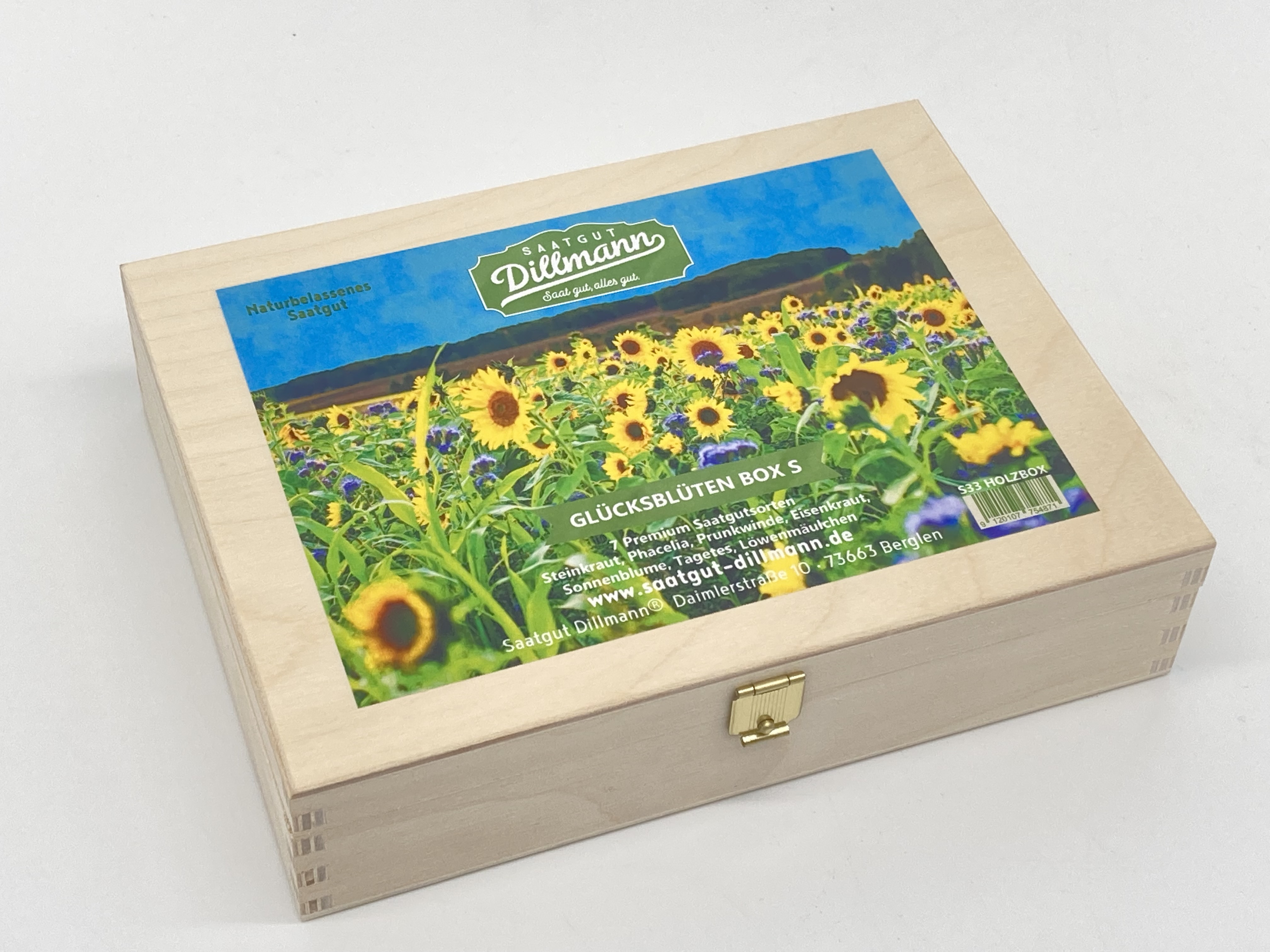 Glücksblüten Box S (Holzbox)