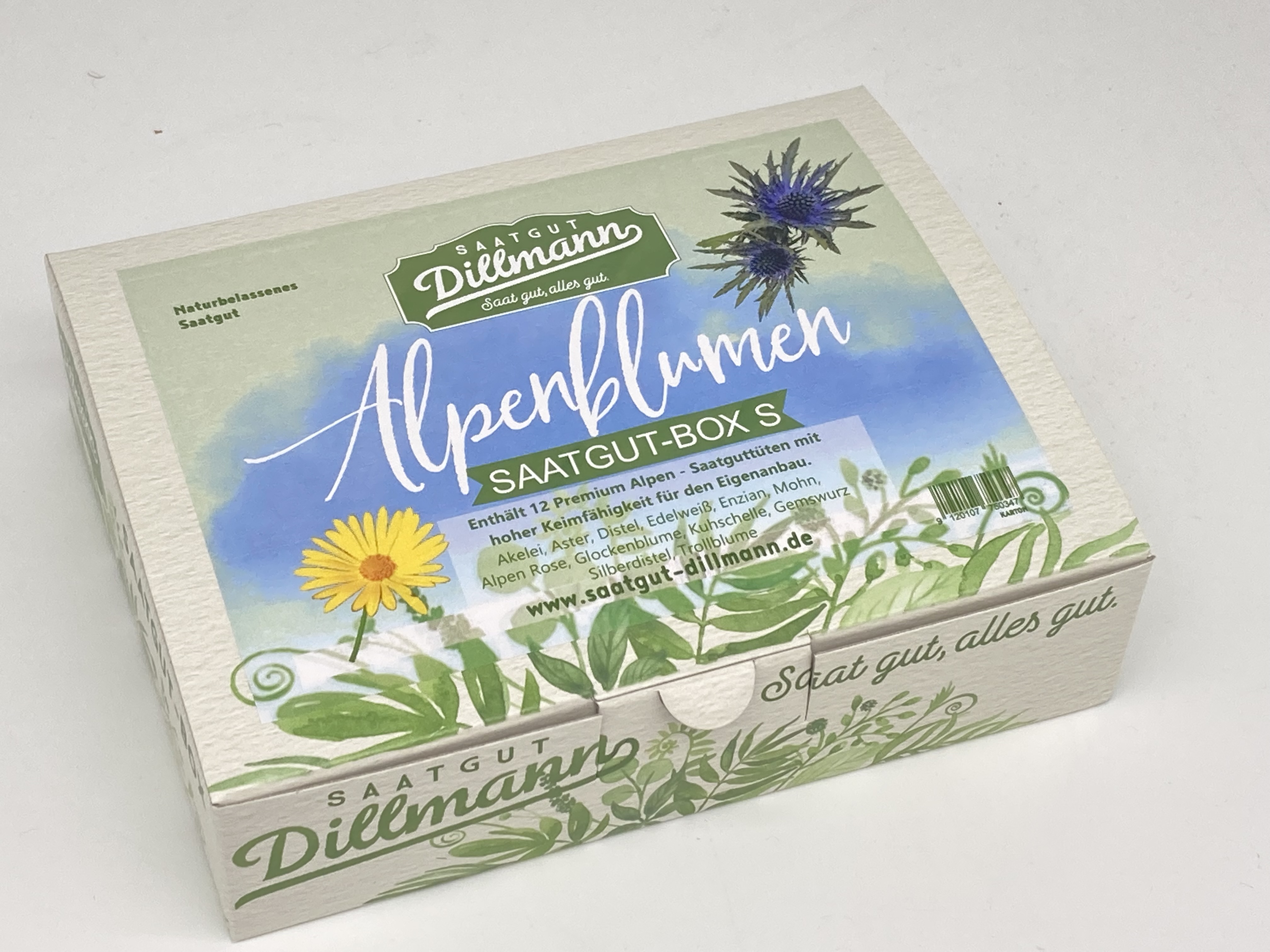 Alpenblumen Saatgut-Box S (Karton)