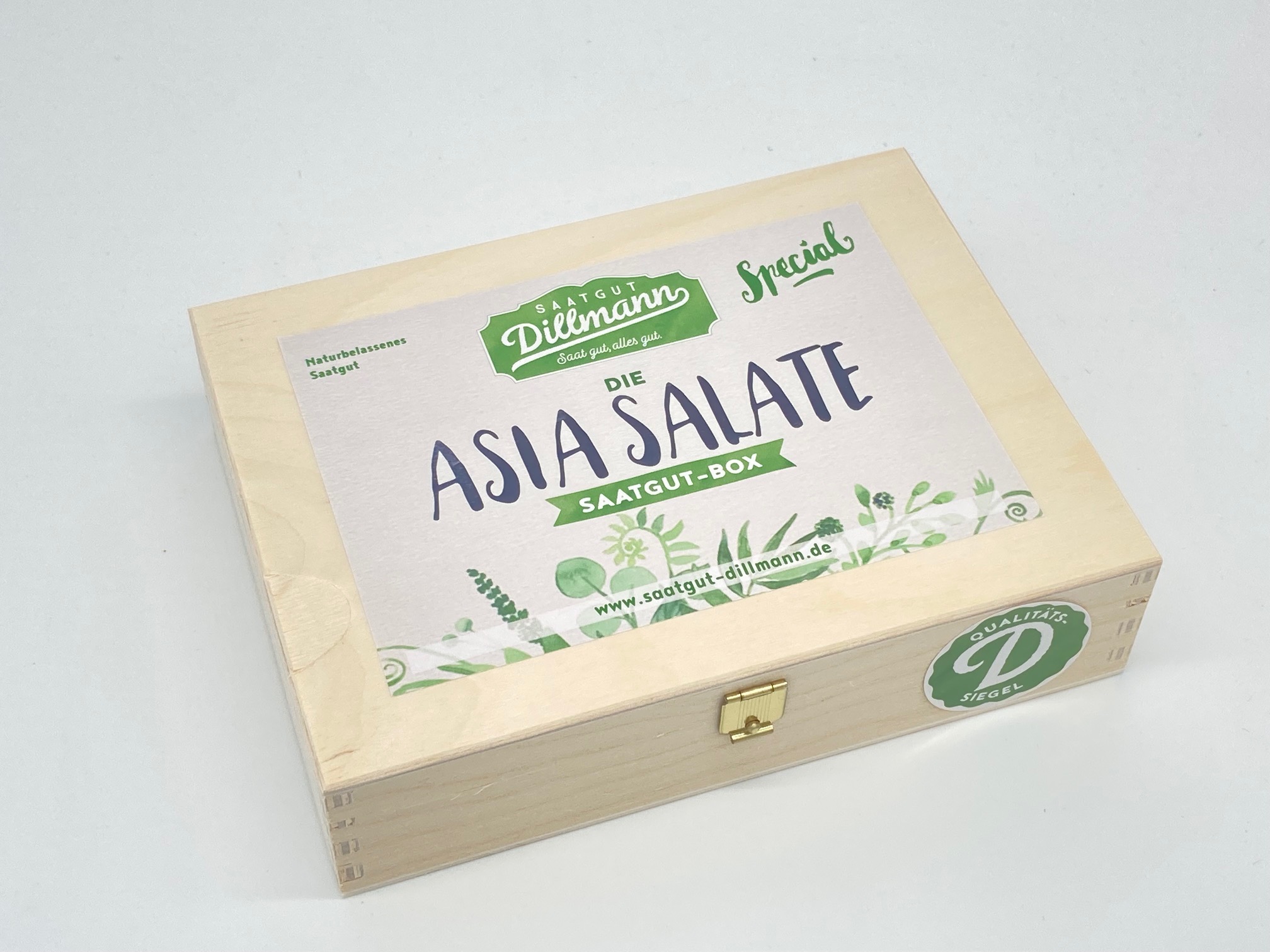 Asia Salate Saatgut-Box S (Holzbox)